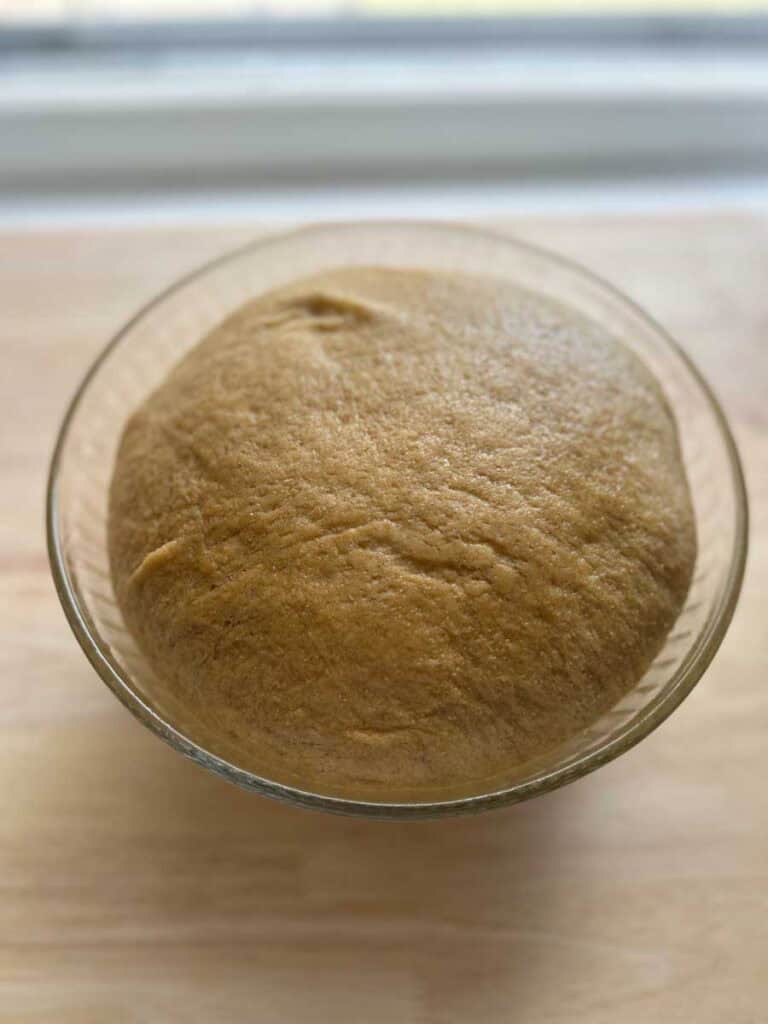 beautiful, buttery brioche dough with fresh milled flour