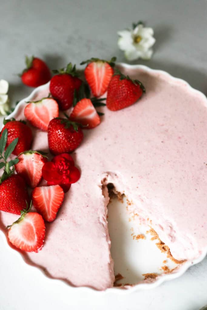 fresh milled strawberry mousse tart
