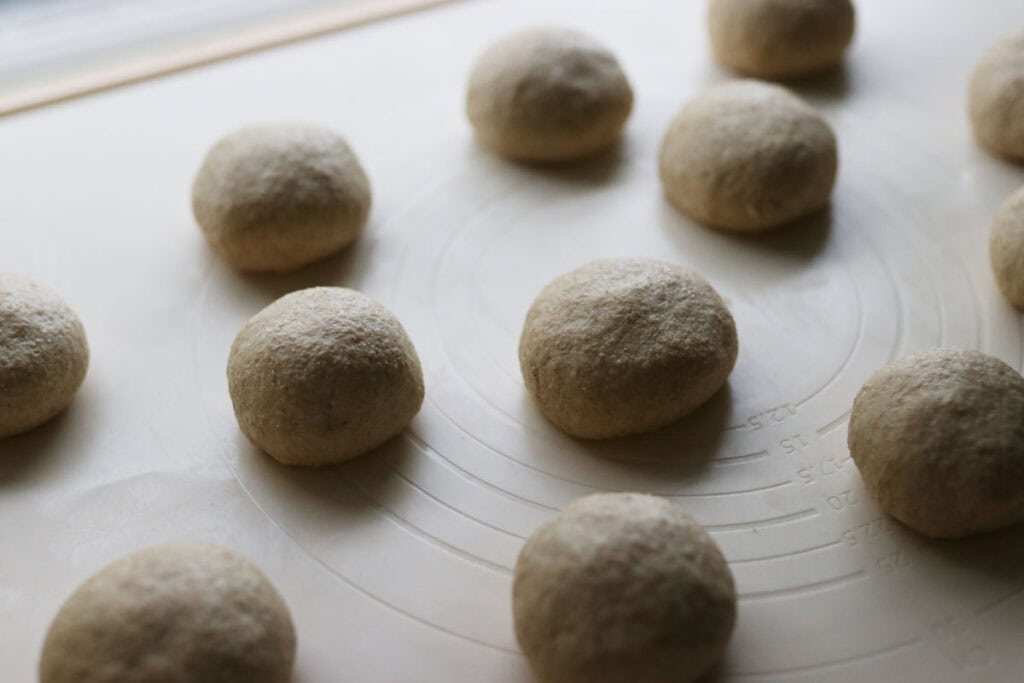 pretzel bun dough that is rising