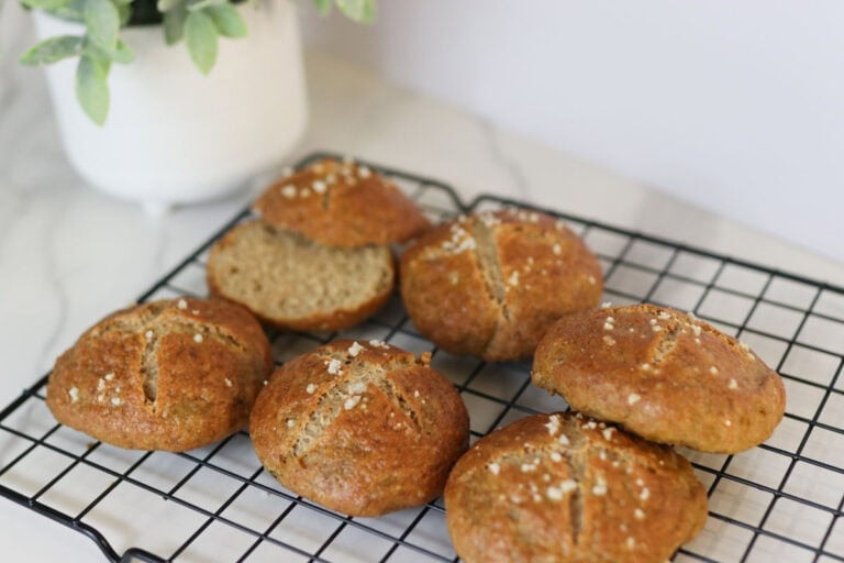 Homemade Pretzel Buns Made with Fresh Milled Flour