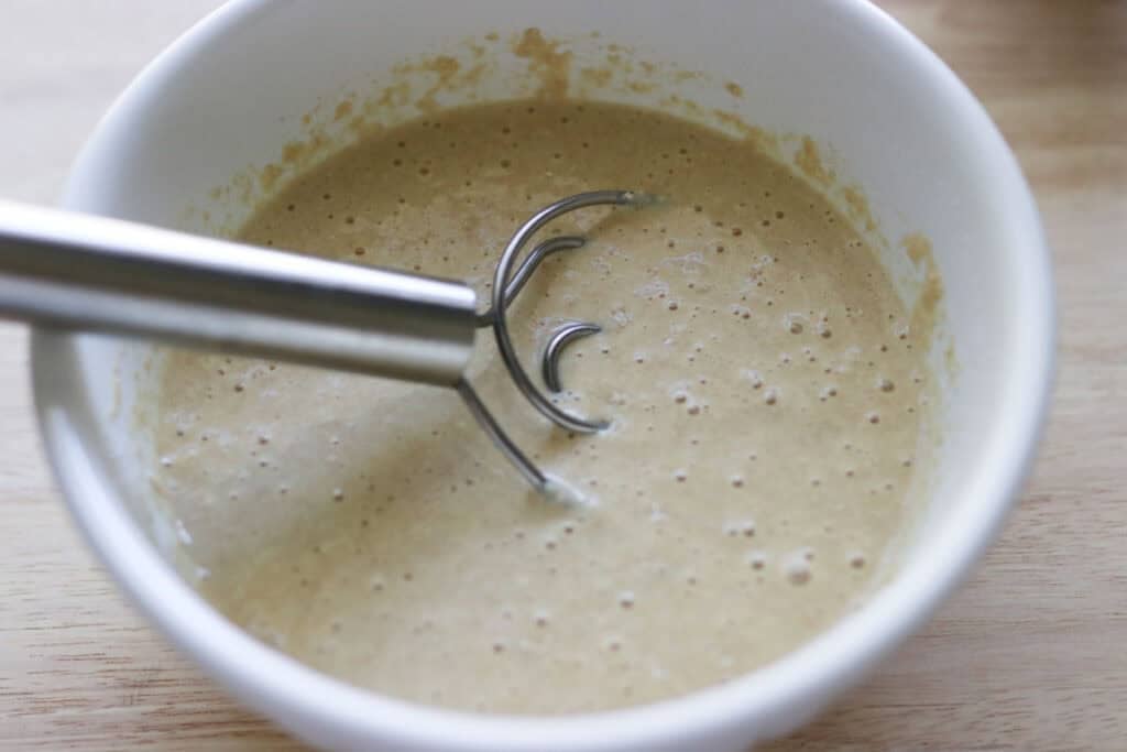 crepe batter in a bowl