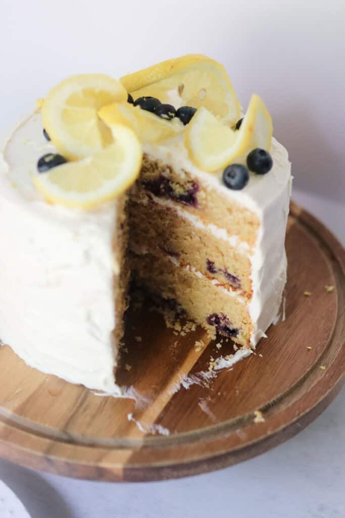 cake with slice cut out