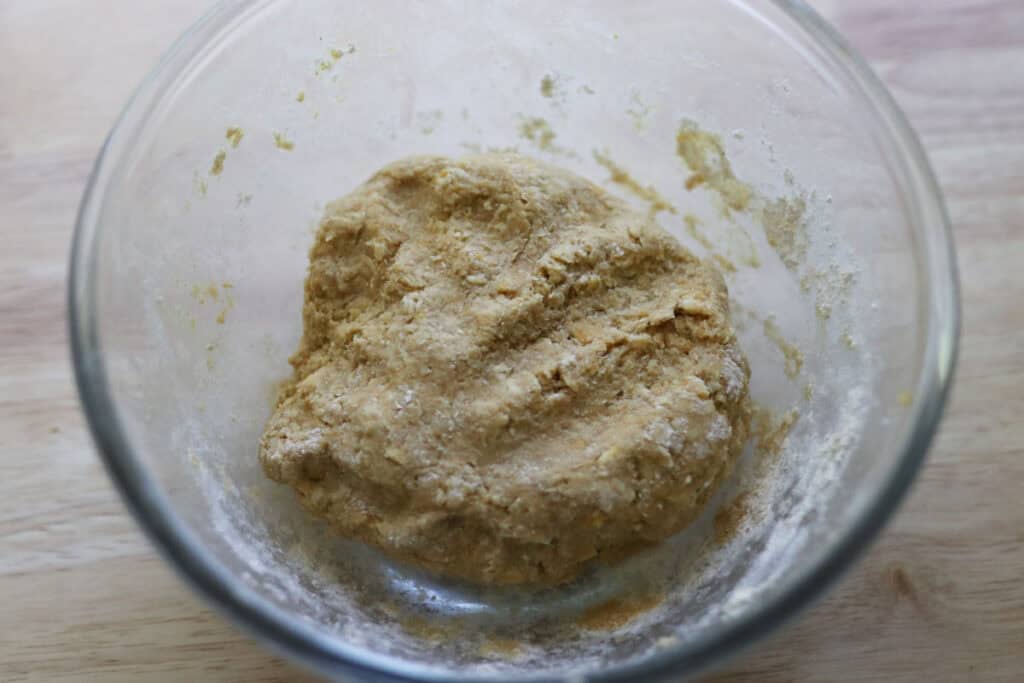 Dough that has been combined to make freshly milled nutrigrain bars