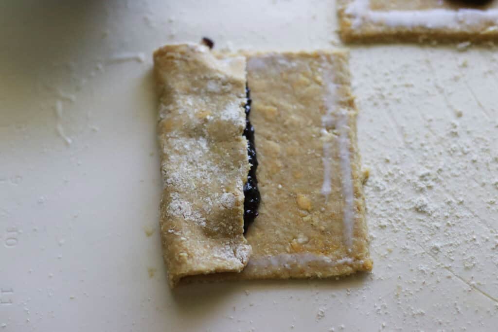 freshly milled nutrigrain bar that has been folded