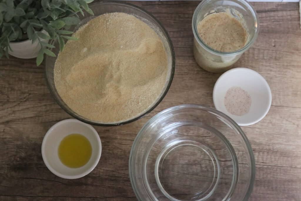 ingredients for sourdugh pizza crust