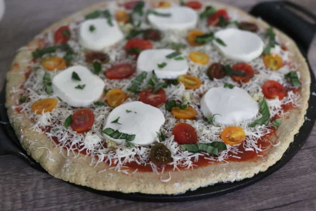 unbaked sourdough pizza