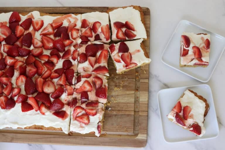 Delicious Fresh Milled Sheet Pan Strawberry Shortcake