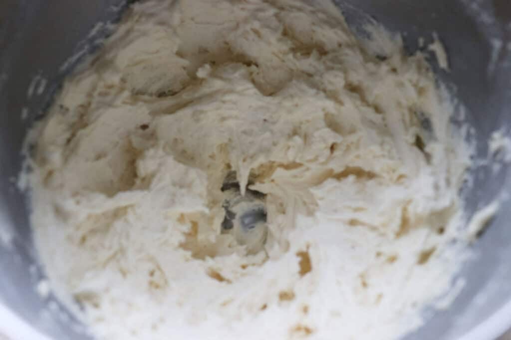 icing in a mixing bowl