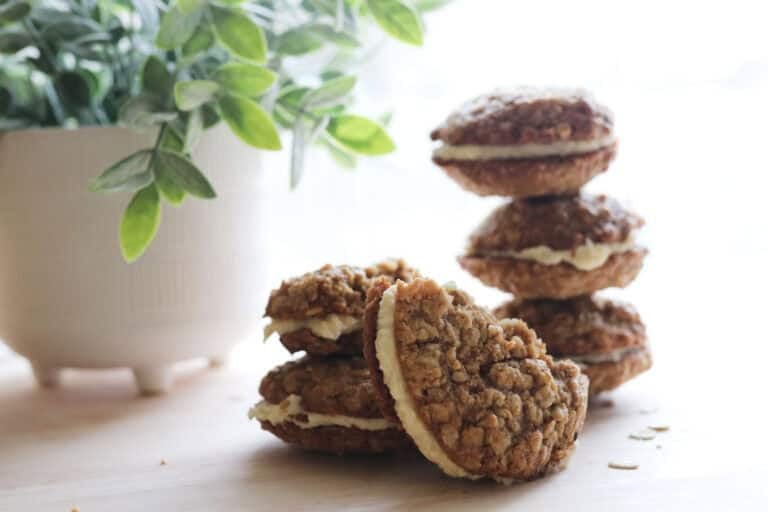 Homemade Oatmeal Cream Pies with Freshly Milled Flour