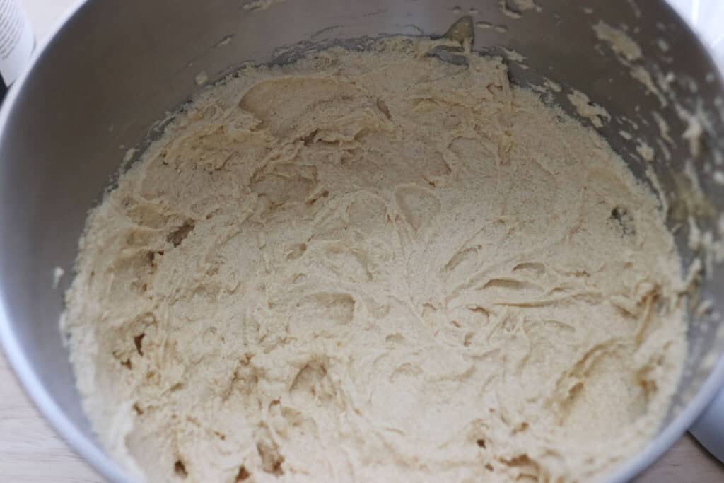 vanilla cupcake batter in a bowl