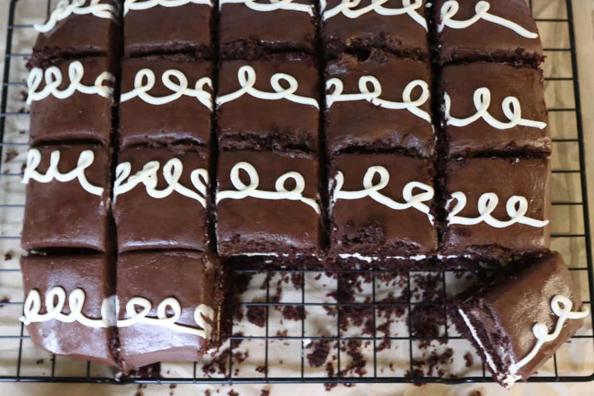 Delicious Hostess Sheet Cake with Fresh Milled Flour