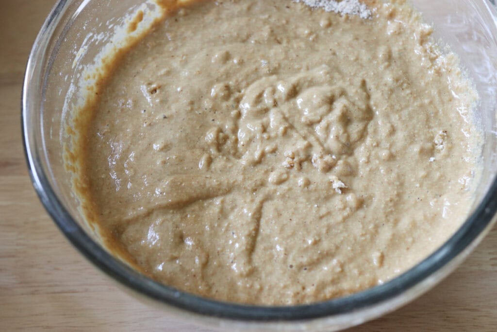 wet batter for freshly milled chocolate chip cappuccino muffins