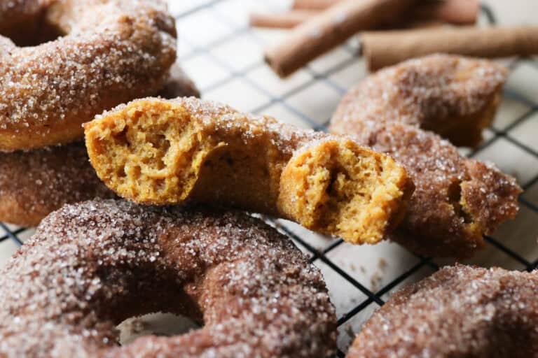 Fresh Milled Cinnamon Sugar Pumpkin Cake Donuts