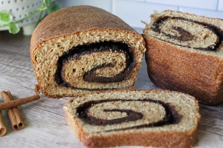 The Most Delicious Fresh Milled Cinnamon Swirl Bread
