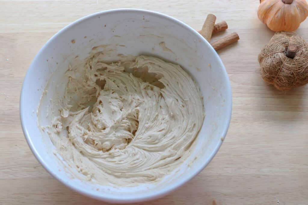 spiced buttercream to go on top of fresh milled apple cider cupcakes