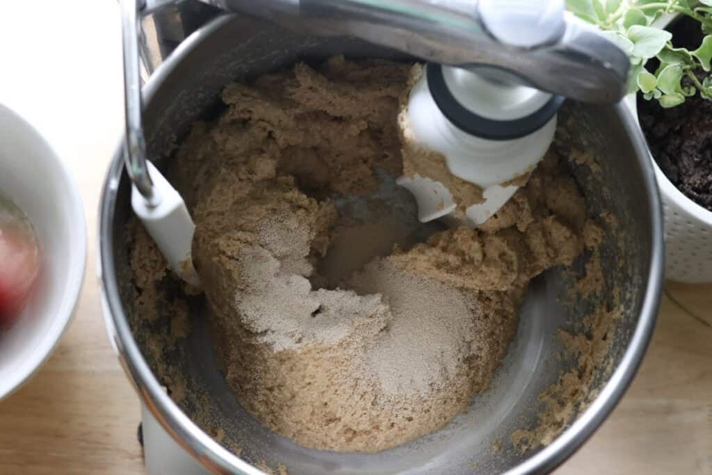 yeast added to the dough for fresh milled turkey dinner rolls