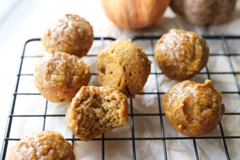 Baked Pumpkin Donut Holes with Freshly Milled Flour