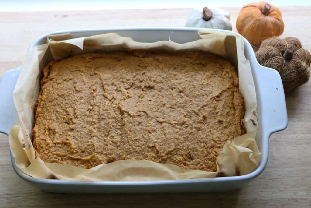 Freshly Milled Pumpkin Spice Latte Cake that has been baked in the oven