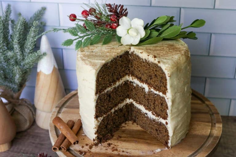 Fresh Milled Gingerbread Cake with Cream Cheese Icing