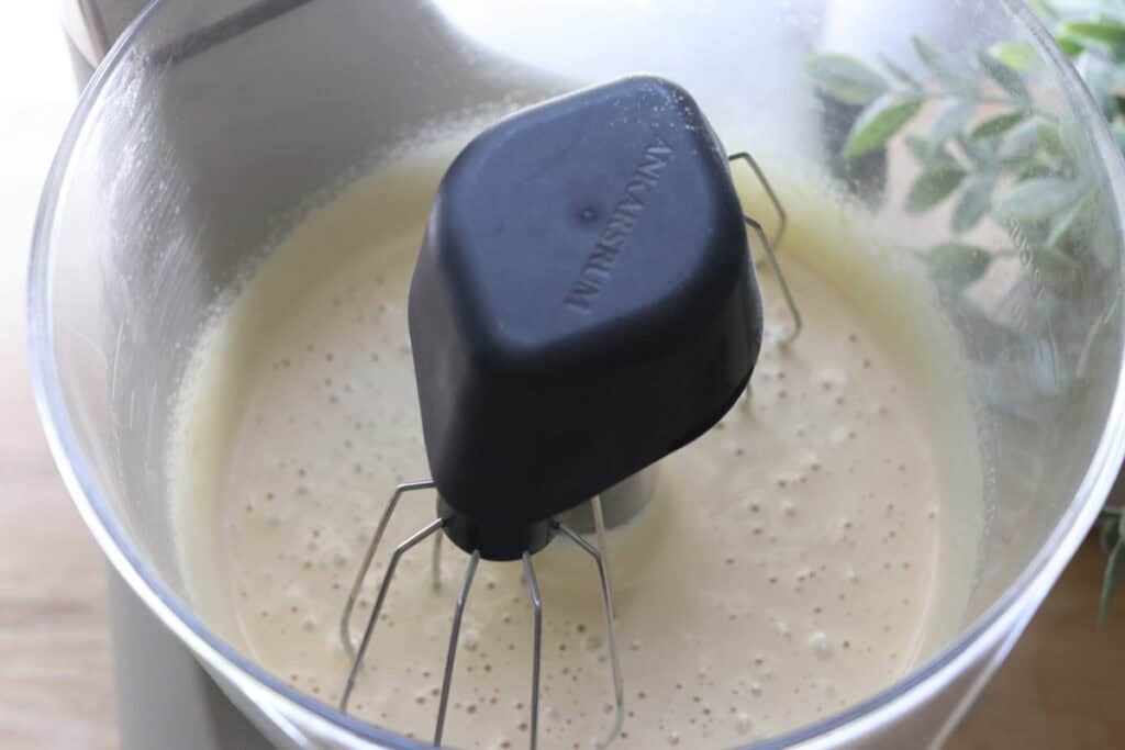 sugar and eggs that have beaten until light and fluffy to make freshly milled brownie cookies