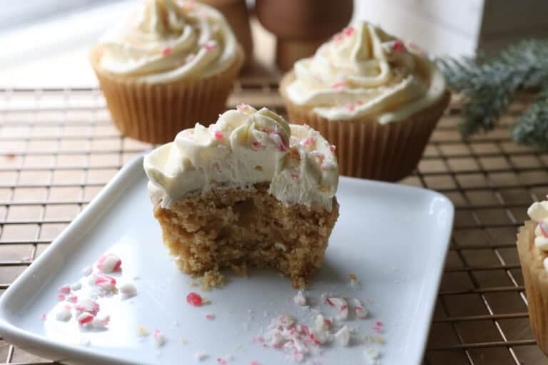 Freshly Milled White Chocolate Peppermint Cupcakes