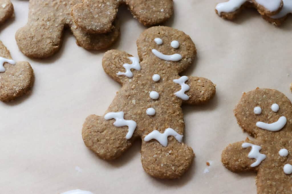 an Iced Gingerbread Cookie with Fresh Milled Flour 