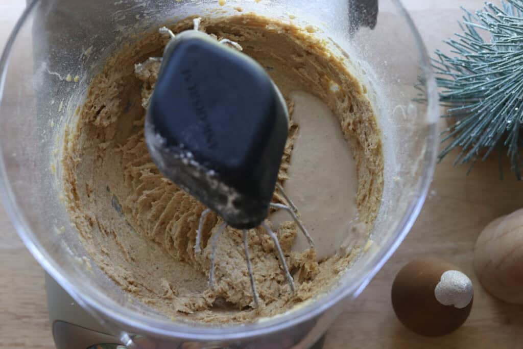 eggnog added to cupcake batter to make Fresh Milled Eggnog Cupcakes with Cream Cheese Icing