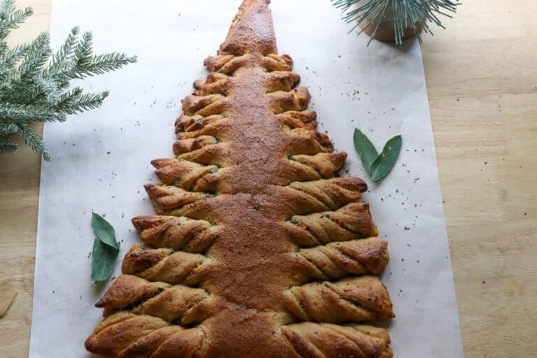 Fresh Milled Christmas Tree Garlic and Herb Bread
