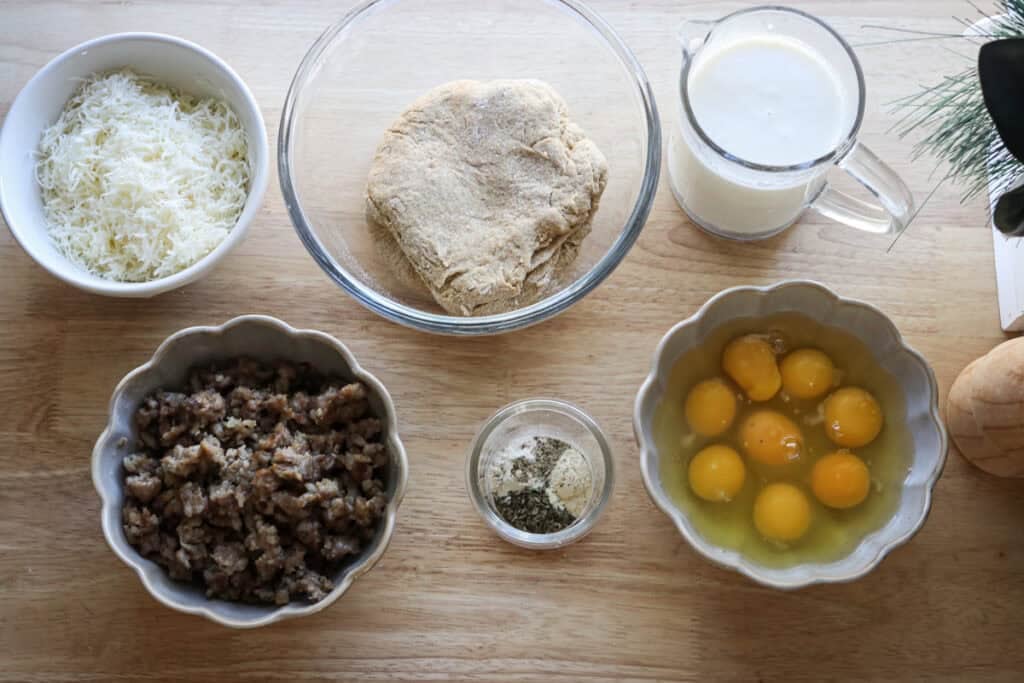 ingredients to make freshly milled breakfast casserole