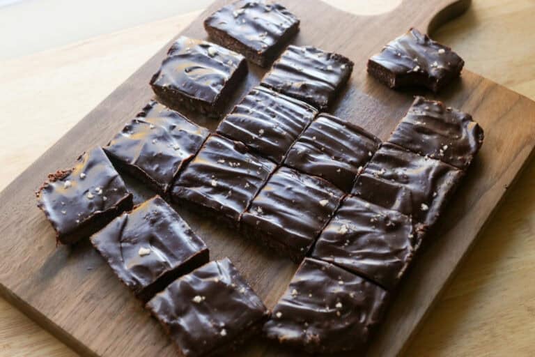No Bake Protein Brownies with Chocolate Ganache