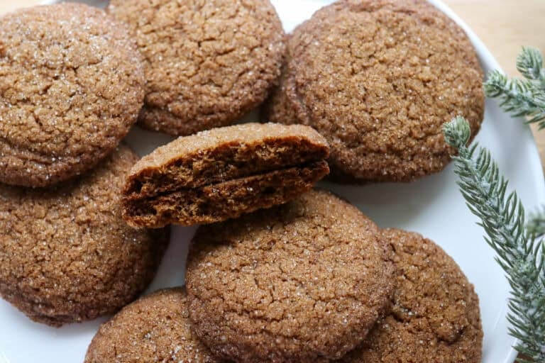 Crispy Gingersnap Cookies with Fresh Milled Flour