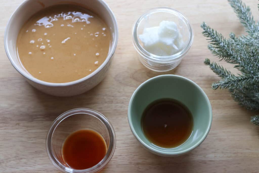 ingredients to make The Best 4-Ingredient Healthy Peanut Butter Fudge