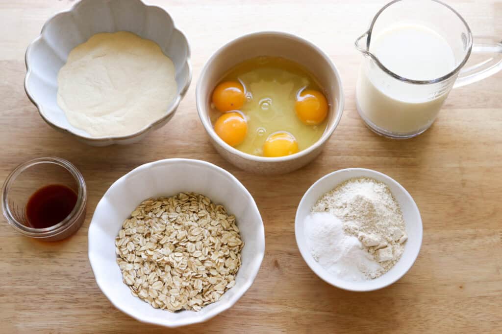 ingredients to make Freshly Milled Healthy High Protein Waffles
