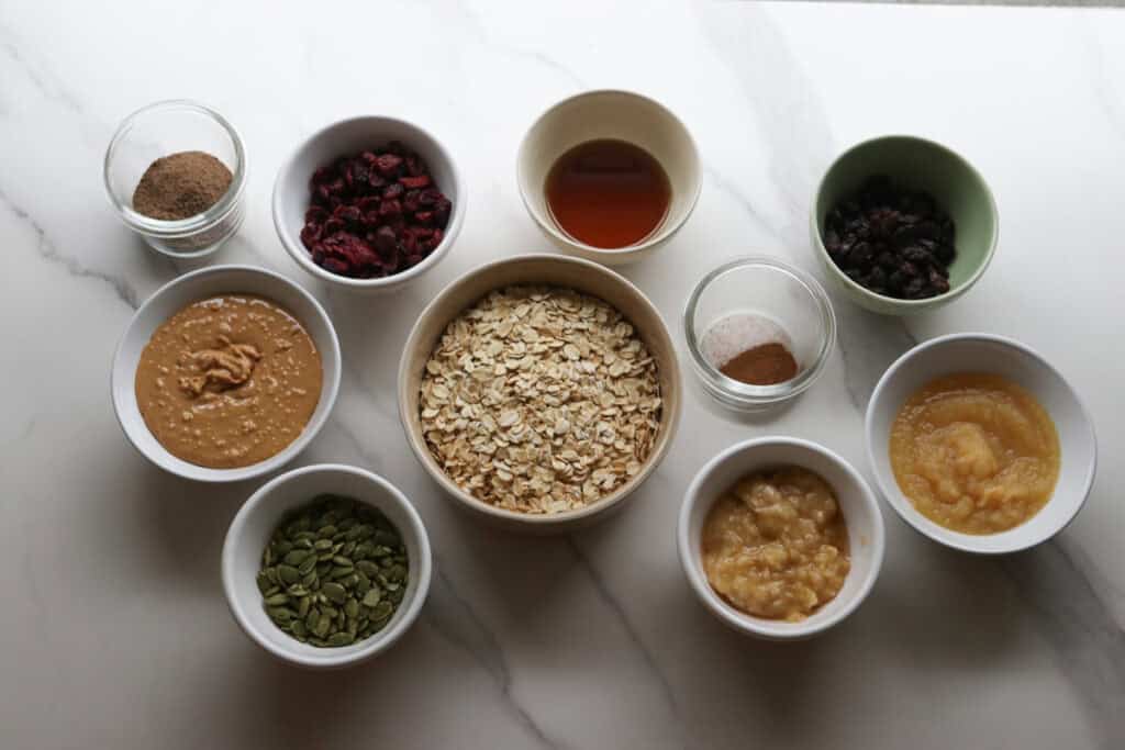 ingredients to make Easy and Healthy Breakfast Oatmeal Cookies