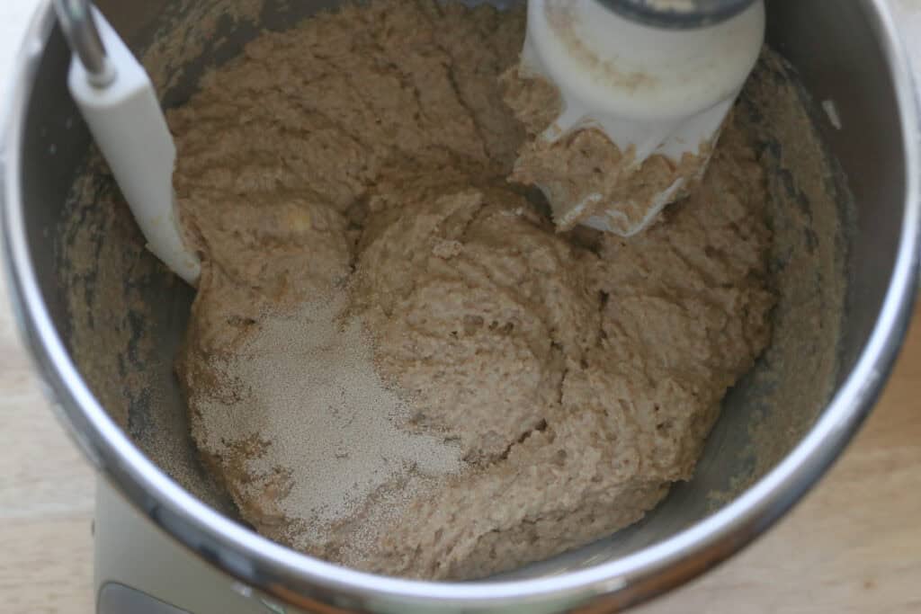 yeast added the dough for freshly milled english muffins