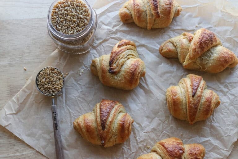 Flaky Buttery Croissants with Fresh Milled Flour