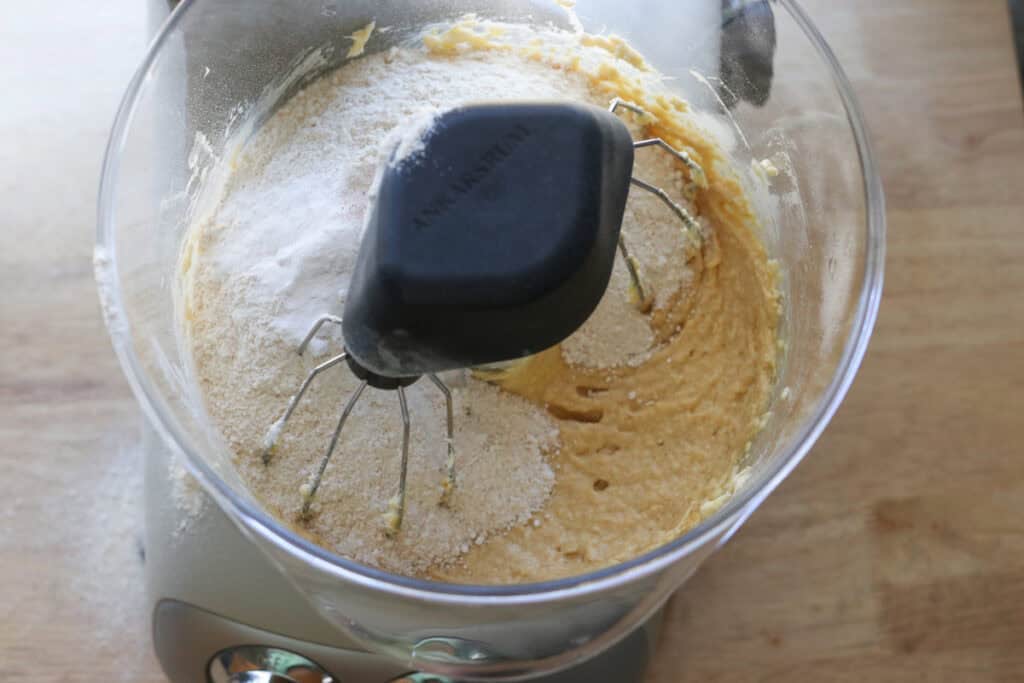 freshly milled flour added to the batter for Freshly Milled Slice and Bake Valentine's Cookies