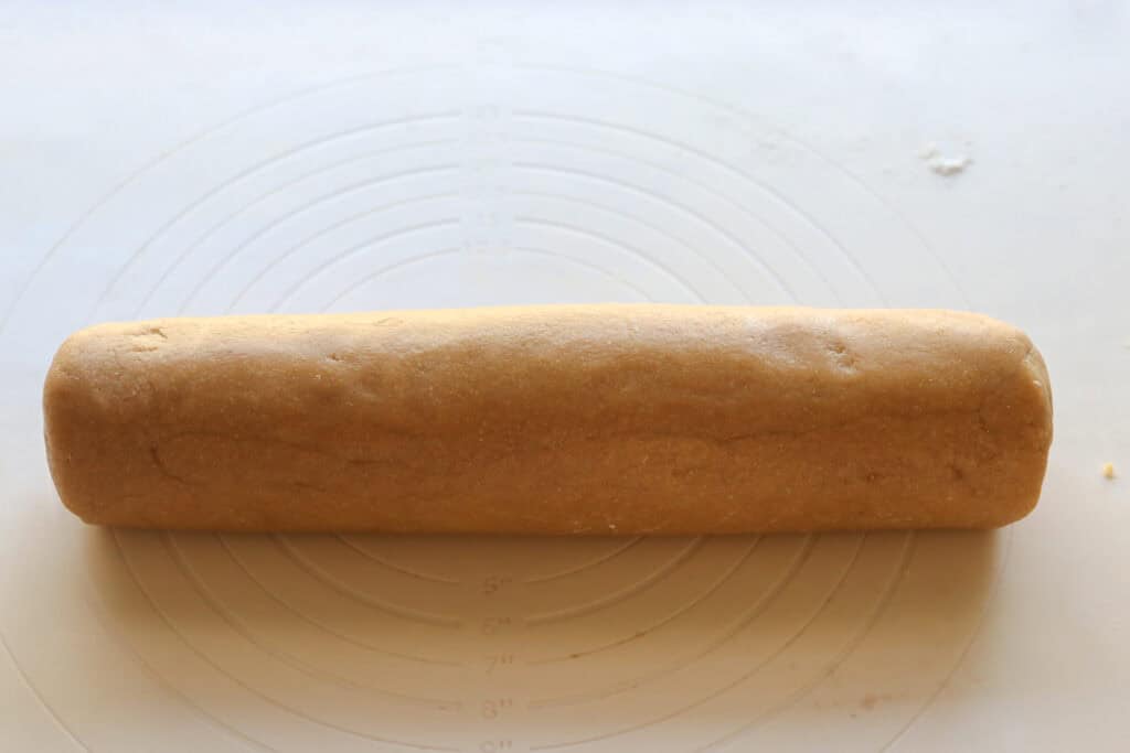 Freshly Milled Slice and Bake Valentine's Cookies shaped into a log and rolled smooth