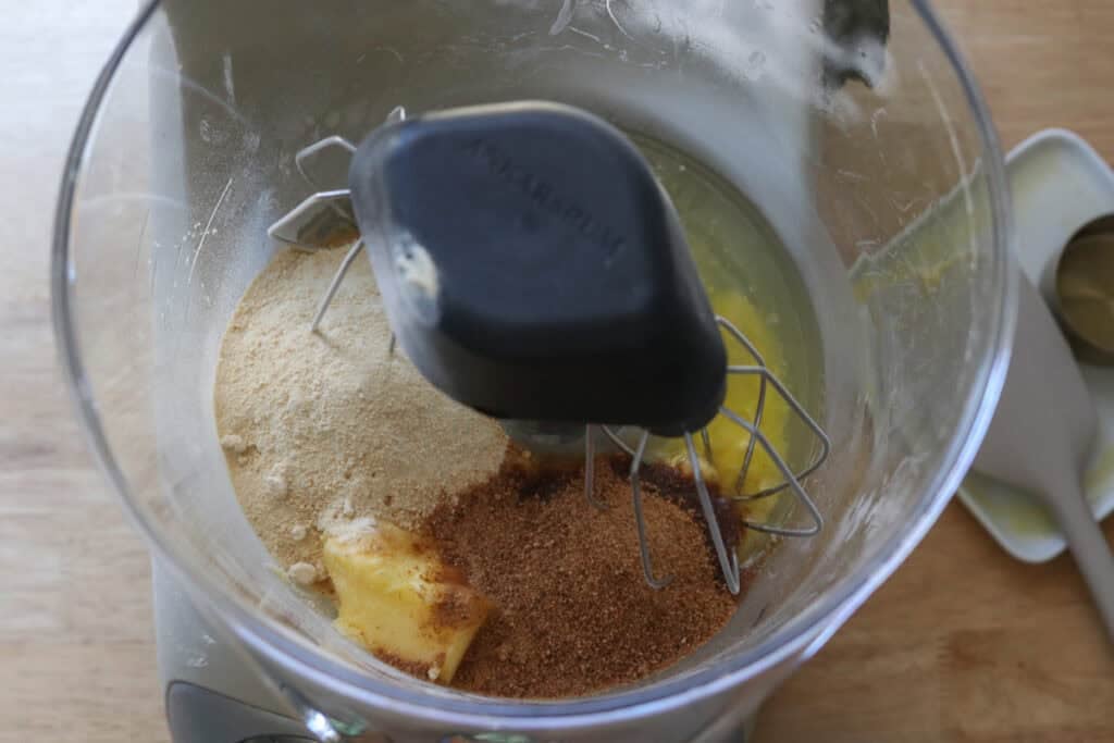 sugar and butter in a mixing bowl to make Homemade Ice Cream Sandwiches with Fresh Milled Flour
