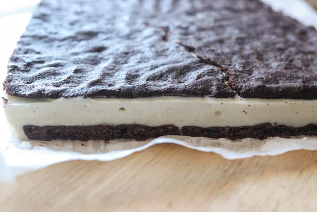 Fresh Milled Ice Cream Sandwich rectangle that has not been cut into sandwiches yet