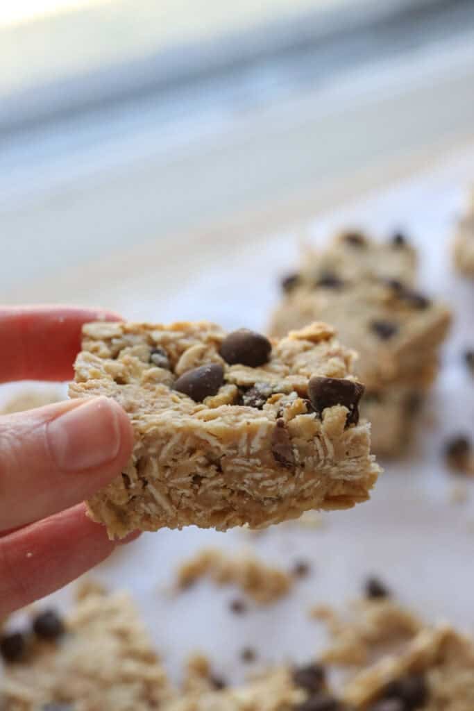 someone holding a Copycat Heavenly Hunk Square