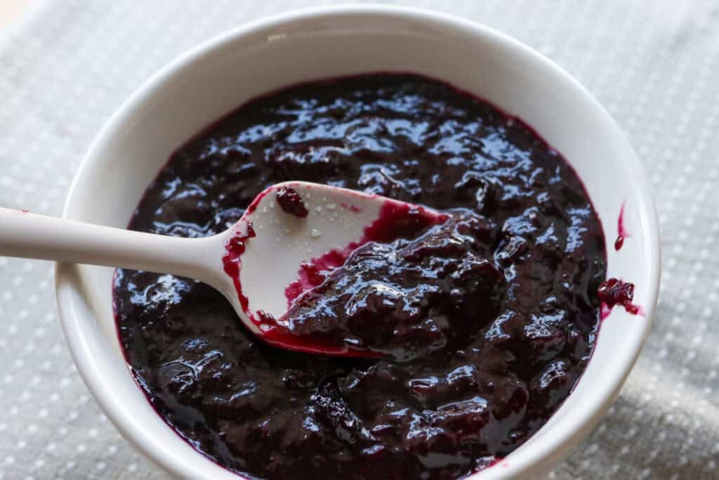 thick blueberry filling to go in The Best Blueberry Pie Bars with Fresh Milled Flour