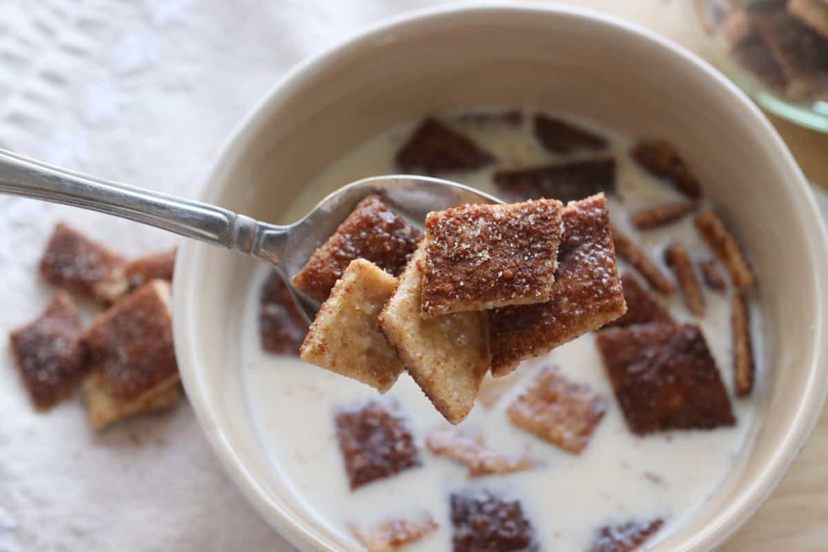 Homemade Fresh Milled Cinnamon Toast Crunch Cereal