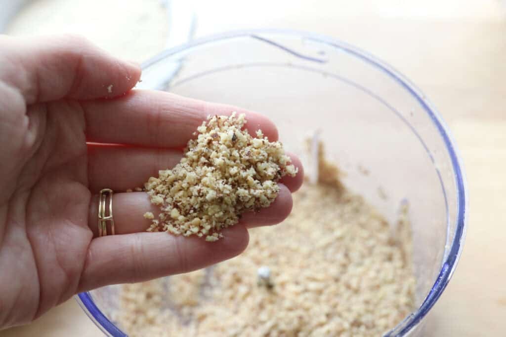 almonds that have been ground to make fresh milled almond croissant cake