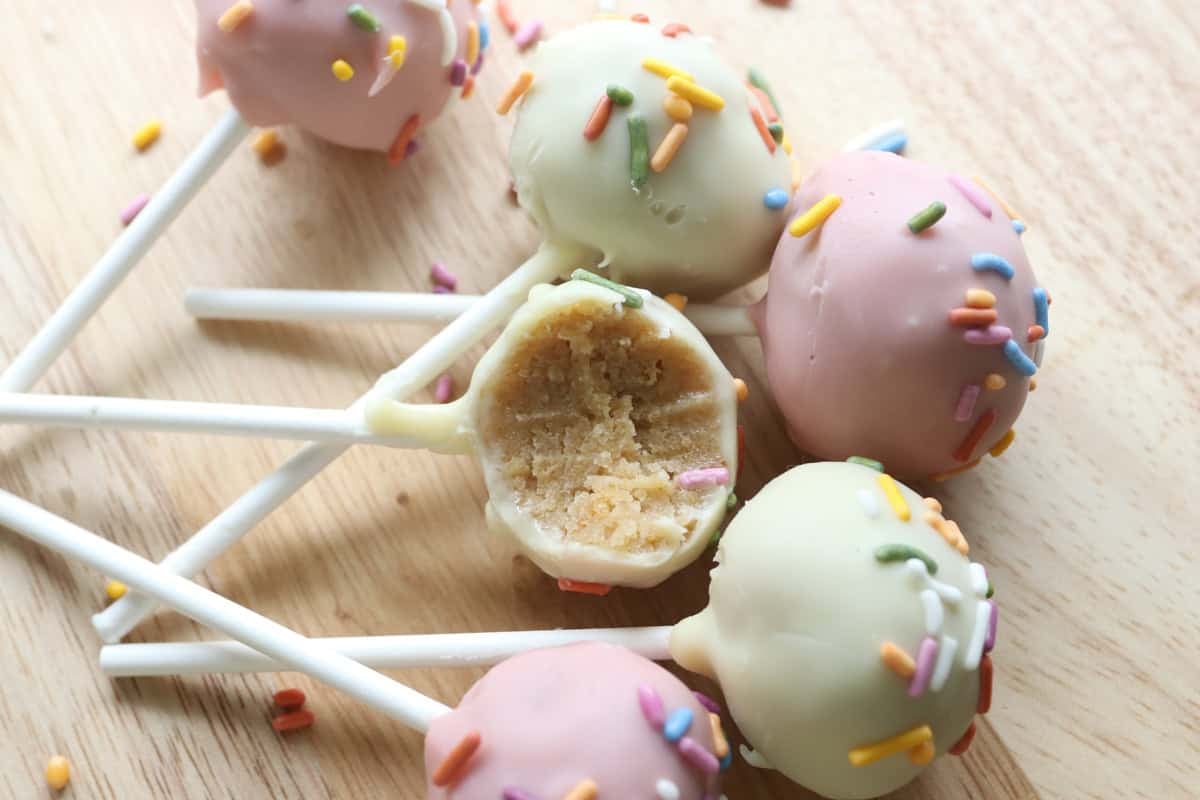 Homemade Cake Pops Made with Freshly Milled Flour